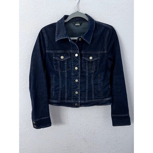 J Crew classic blue denim jacket women size medium - Picture 1 of 6